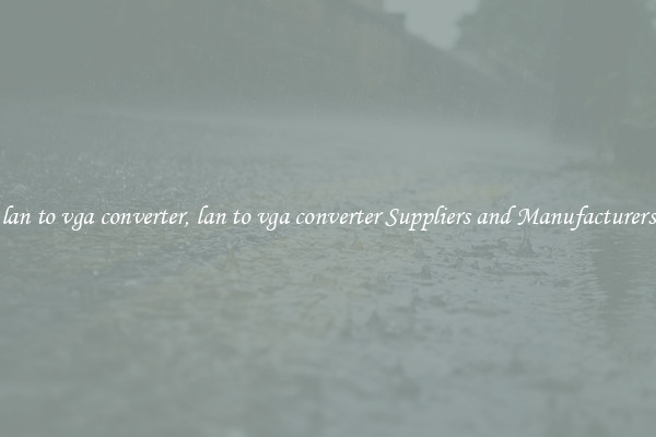 lan to vga converter, lan to vga converter Suppliers and Manufacturers