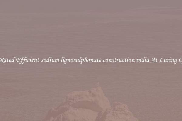 Top Rated Efficient sodium lignosulphonate construction india At Luring Offers