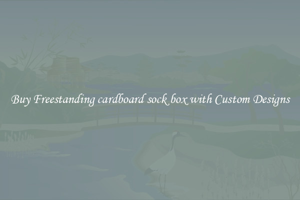 Buy Freestanding cardboard sock box with Custom Designs