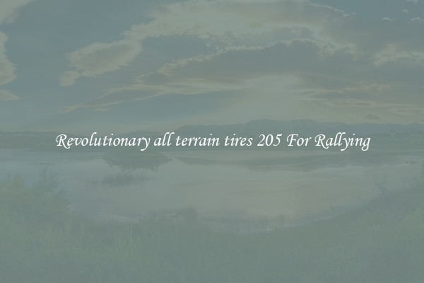 Revolutionary all terrain tires 205 For Rallying