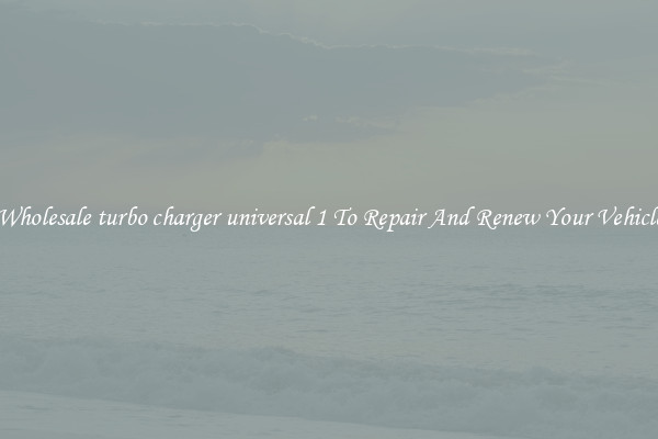 Wholesale turbo charger universal 1 To Repair And Renew Your Vehicle