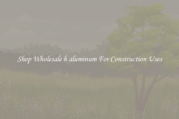 Shop Wholesale h aluminum For Construction Uses