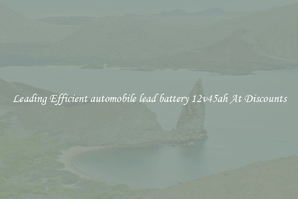 Leading Efficient automobile lead battery 12v45ah At Discounts