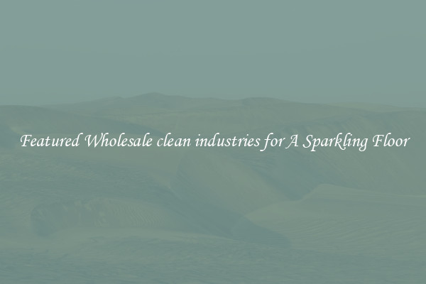 Featured Wholesale clean industries for A Sparkling Floor
