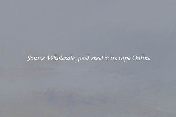 Source Wholesale good steel wire rope Online