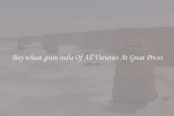Buy wheat grain india Of All Varieties At Great Prices