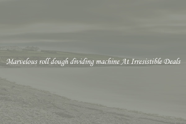 Marvelous roll dough dividing machine At Irresistible Deals