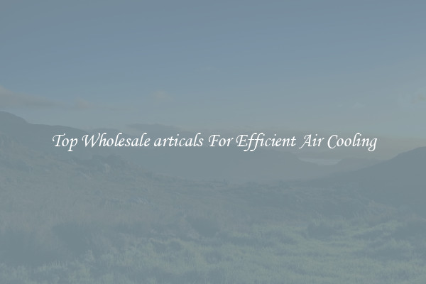 Top Wholesale articals For Efficient Air Cooling
