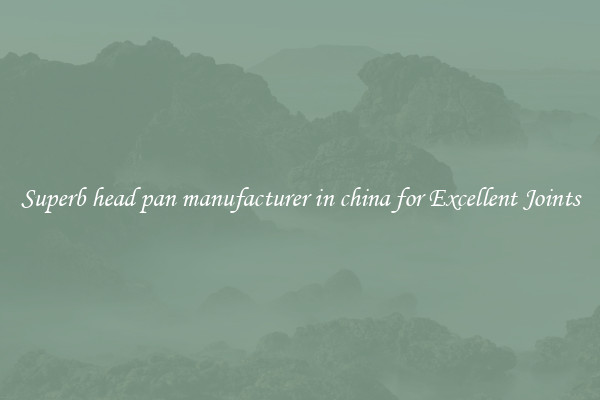 Superb head pan manufacturer in china for Excellent Joints